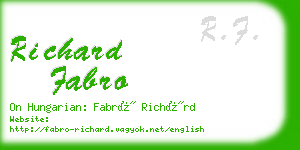 richard fabro business card